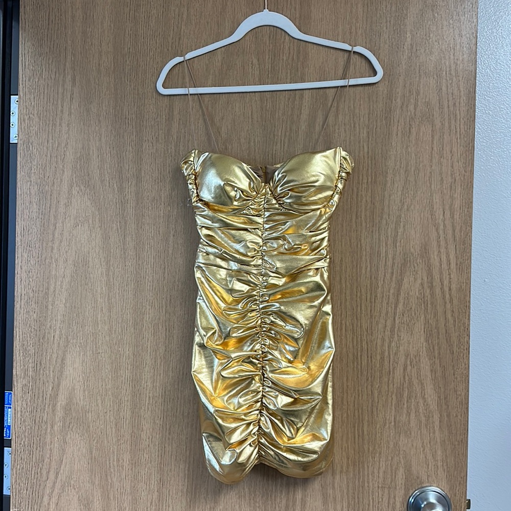 Logan Strapless Ruched Mini Dress - Picture 4 of 8